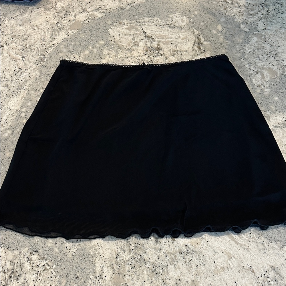 Brandy Melville Elegant Black Mini Skirt